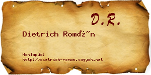 Dietrich Román névjegykártya